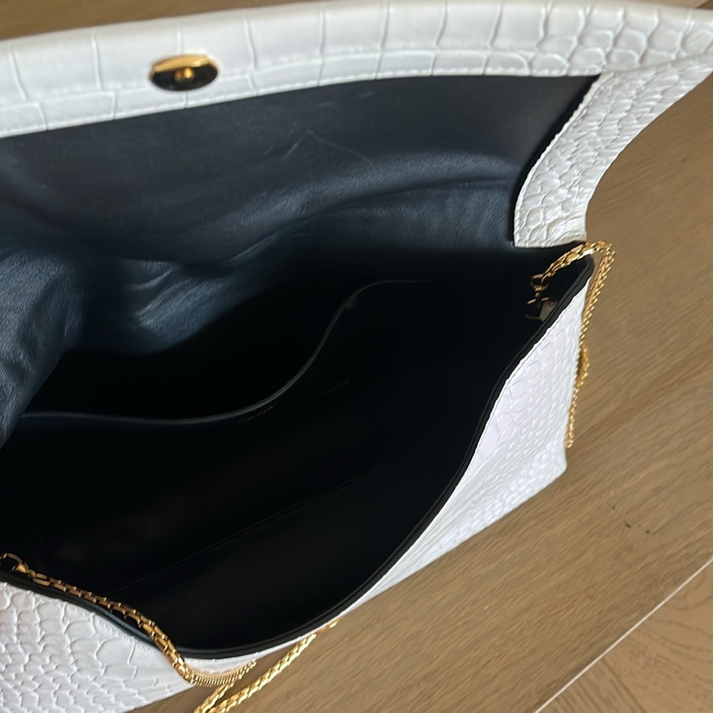Tom Ford White Croc-Embossed Clutch - Picture 7 of 8
